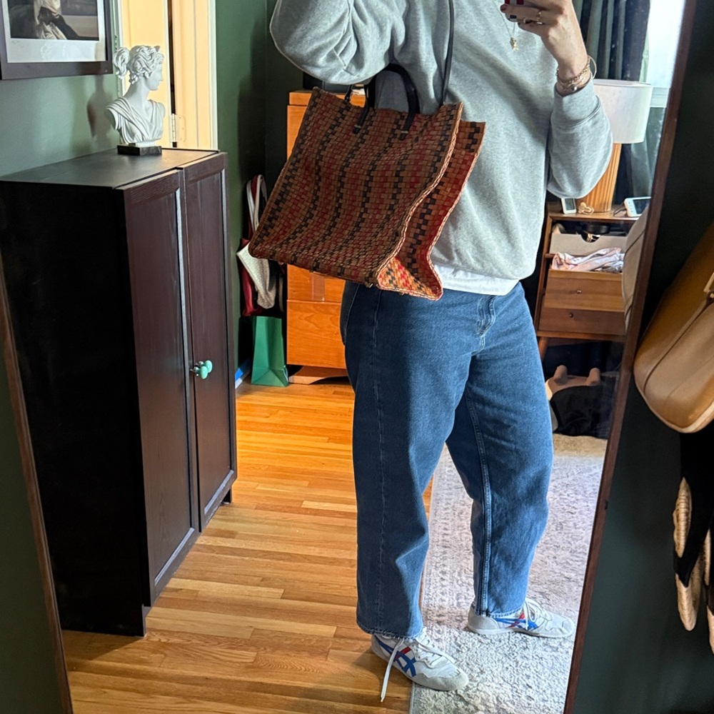 Clare V Multicolor Woven Simple Tote Bag - Picture 6 of 9